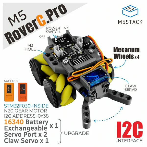 RoverC-Pro – Base Móvil Omnidireccional con Ruedas Mecanum
