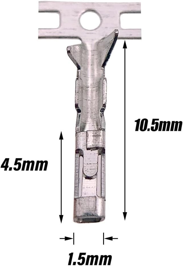 Terminal Dupont 2.54mm Crimp 18–24AWG Macho / Hembra para Conectores Jumper