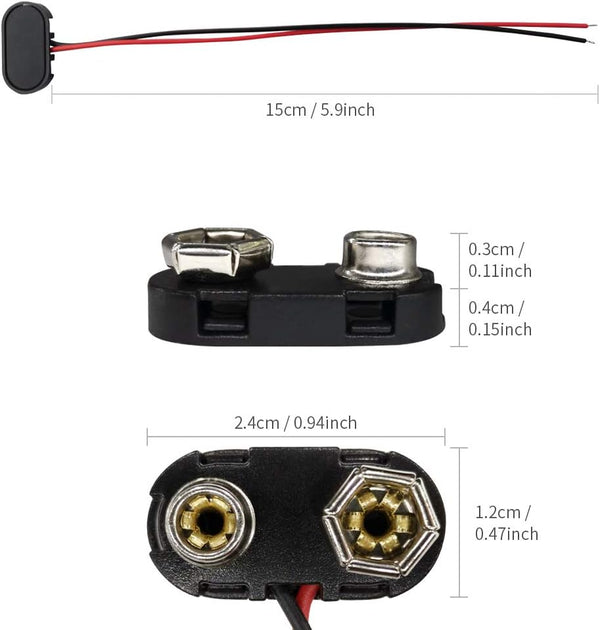 Conector de batería de 9 V tipo T  – VWEICYY
