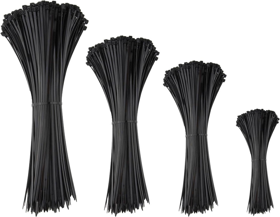 Bridas Nylon Negras UV Resistentes – 4”-10cm,  6”-15cm,  8”-20cm y 12”-30cm (Pack 10 unidades)