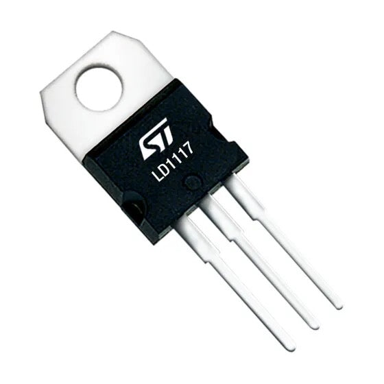 LD1117V33 Regulador LDO Positivo Fijo 3.3 V 950 mA TO‑220‑3 – STMicroelectronics