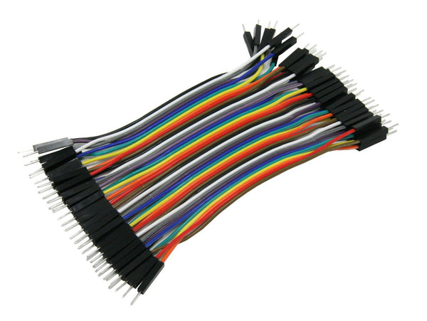 Cables Jumper 40x Male/Male 28 AWG 10 cm Multicolor - BusBoard