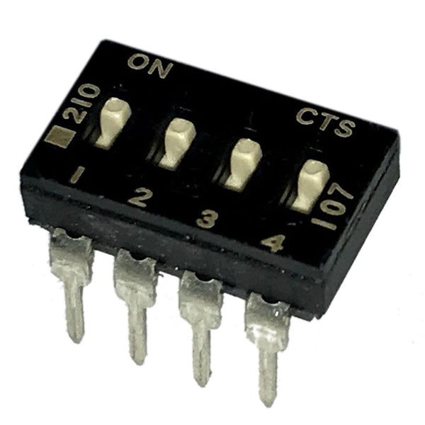 Interruptor DIP 4 Posiciones SPST 0.1A 20V – CTS 210-4MS
