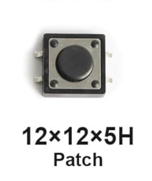 Botón Táctil 12x12x5H Patch - QTEATAK