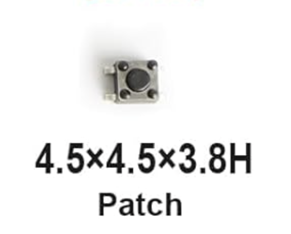 Botón Táctil  4.5x4.5x3.8H Patch- QTEATAK
