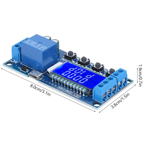 Módulo Relé Temporizador XY-LJ02 Oumefar con LCD 6–30V / USB 5V