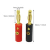 Conectores Banana 4 mm Apilables (Par Rojo + Negro) – WWZMDiB Chapado en Oro