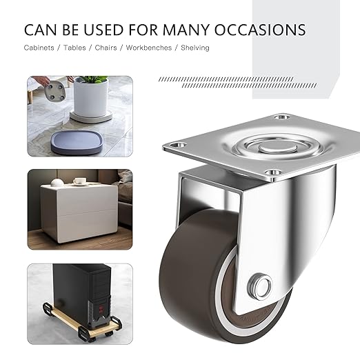 Ruedas Giratorias ANDUTEES de 1" - con Placa Giratoria 360°
