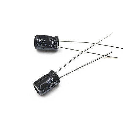 Condensador Electrolítico Radial 100uF 16V 105°C – Genérico
